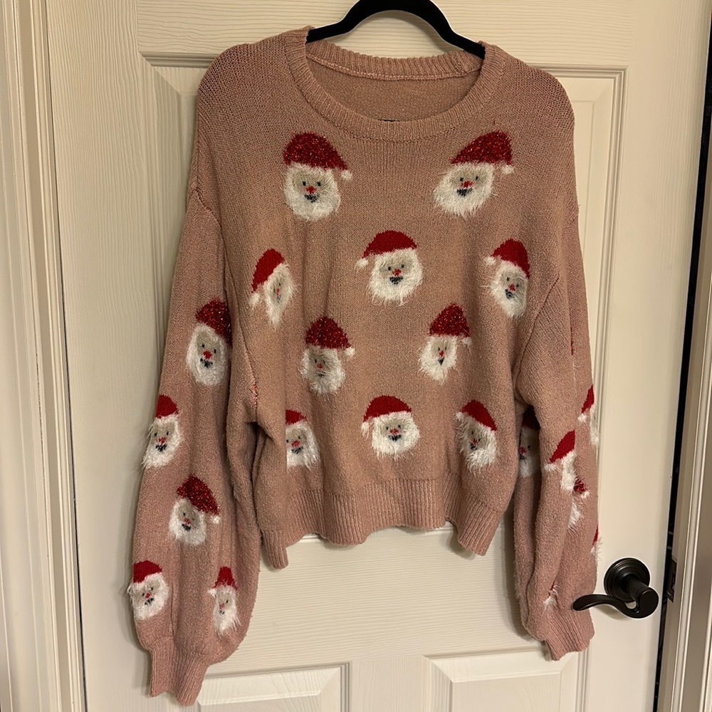 Pink Santa Sweater
